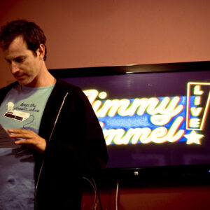 Rob Huebel backstage at Jimmy Kimmel