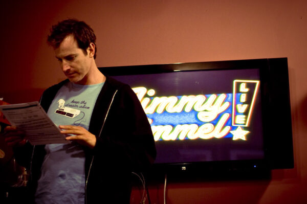 Rob Huebel backstage at Jimmy Kimmel